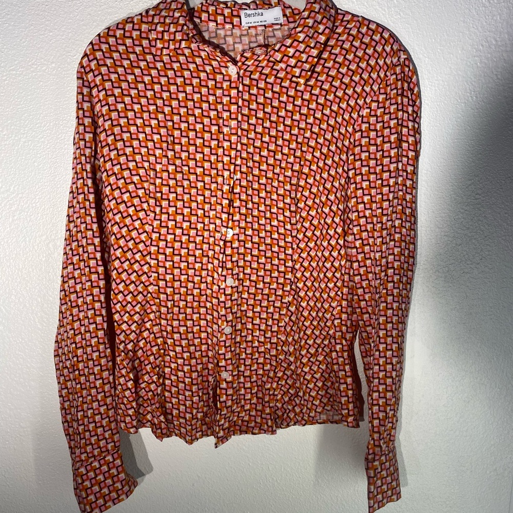 Pattern long sleeve button down
